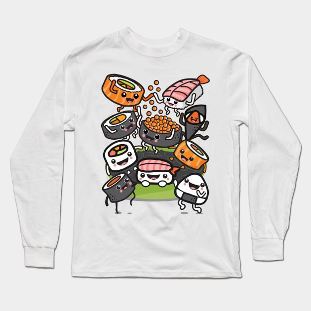 Sushi Fun Long Sleeve T-Shirt by Plushism